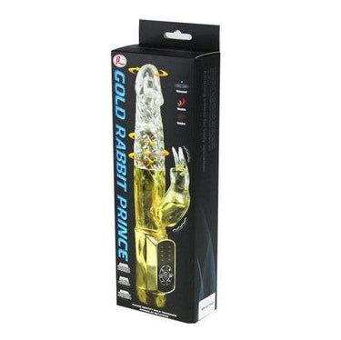 Vibratore Rabbit Oro e Nero con 12 Funzioni di Vibrazione